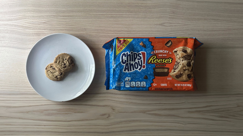 Chips Ahoy! Crunchy Reese's on white plate