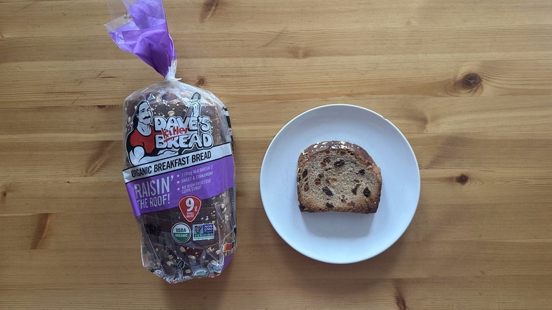 Dave's Killer Bread Raisin' the Roof Bread on white plate