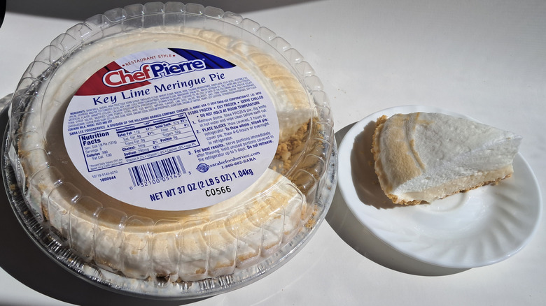 piece of pie beside package