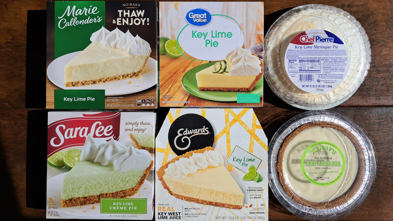 Six packaged key lime pies