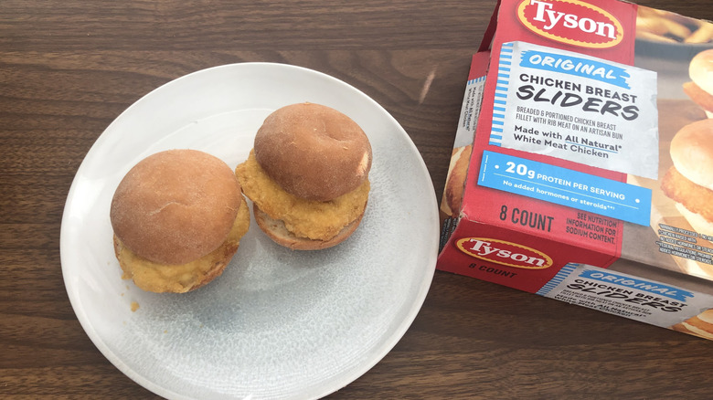 Tyson original chicken breast sliders.