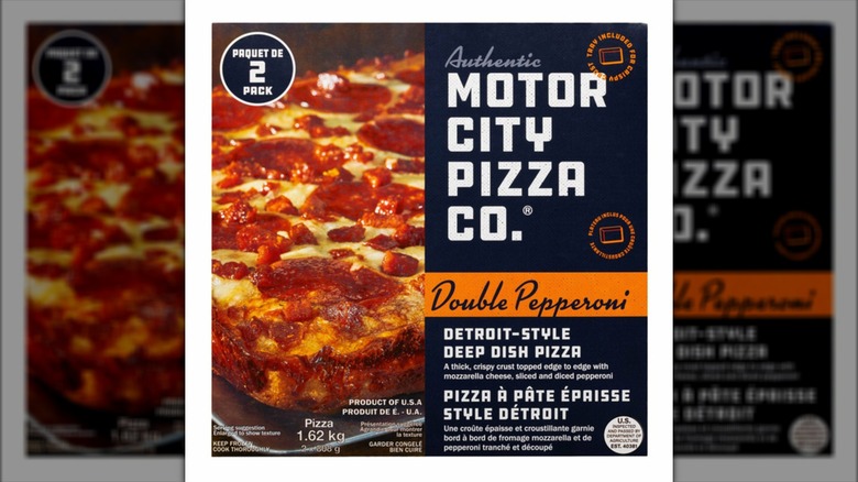 Package of Motor City Pizza Co. Double Pepperoni pizza