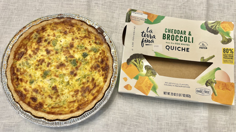 La Terra Fina cheddar and broccoli quiche.