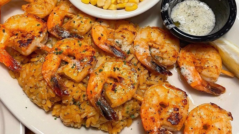 The grilled shrimp plate from Texas Roadhouse