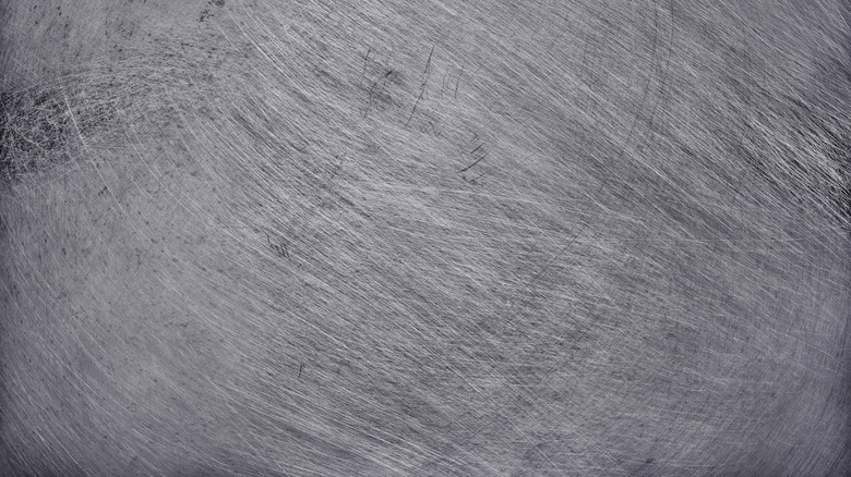 scratched stainless steel