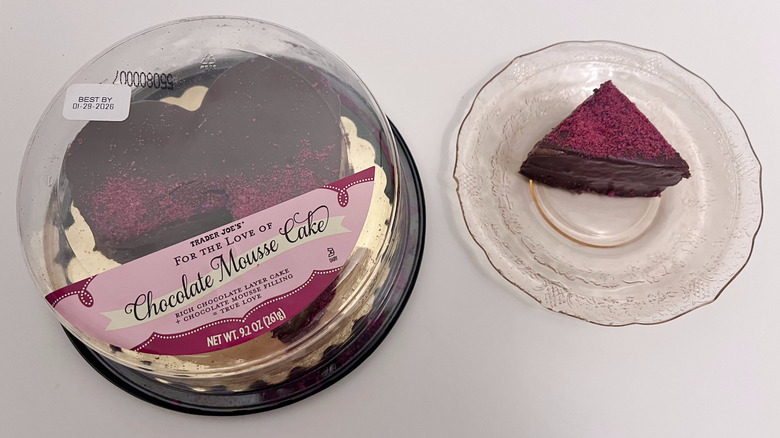 Slice of chocolate mousse cake