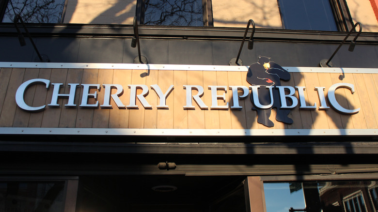 The sign of a Cherry Republic store