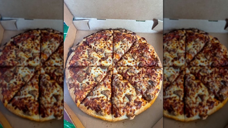 Pizza Hut pizza with assorted toppings