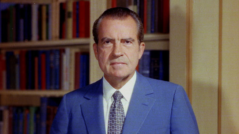 Portrait photograph of Richard Nixon during his presidency