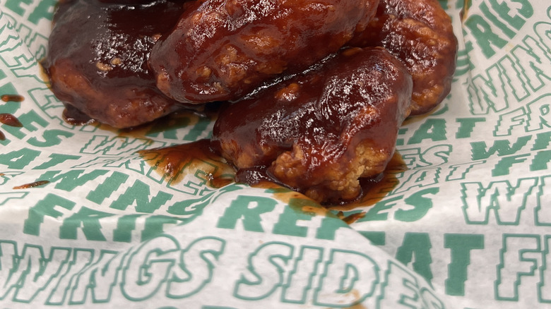 Basket of chicken wings from Wingstop