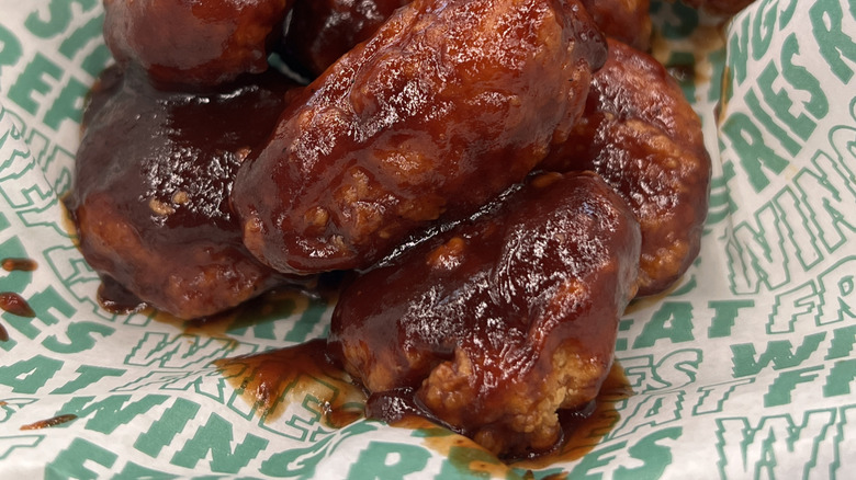 Basket of chicken wings from Wingstop