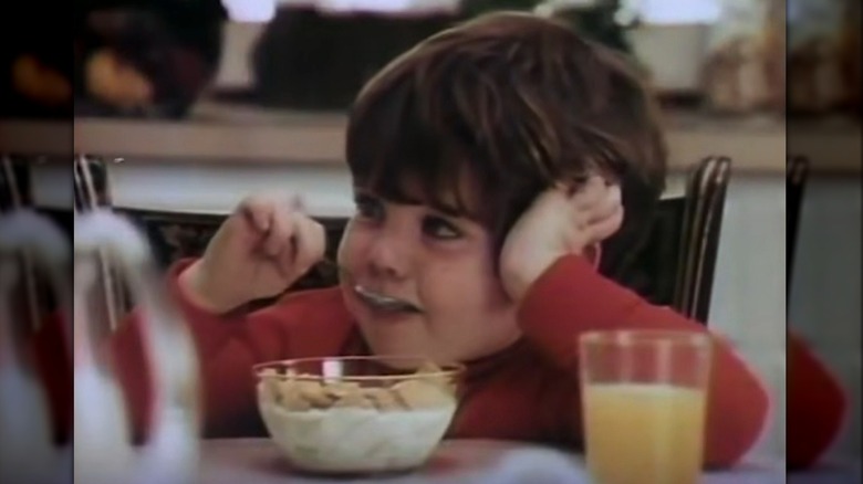 Still of Mikey eating cereal from the Life Cereal commercial