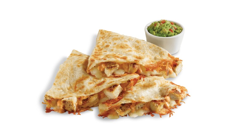 El Pollo Loco Creamy Chipotle Chicken quesadilla and guacamole