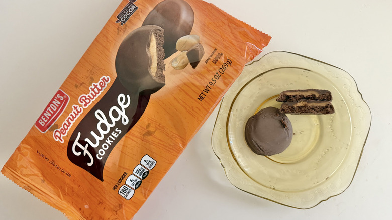 Benton's Peanut Butter Fudge Cookie cut in half