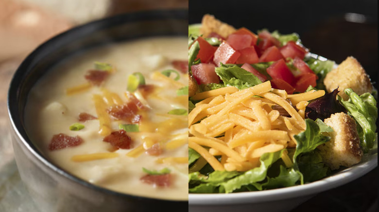 LongHorn Steakhouse pick two soup and salad lunch combo.