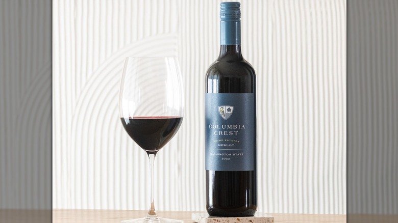 Bottles of Columbia Crest merlot