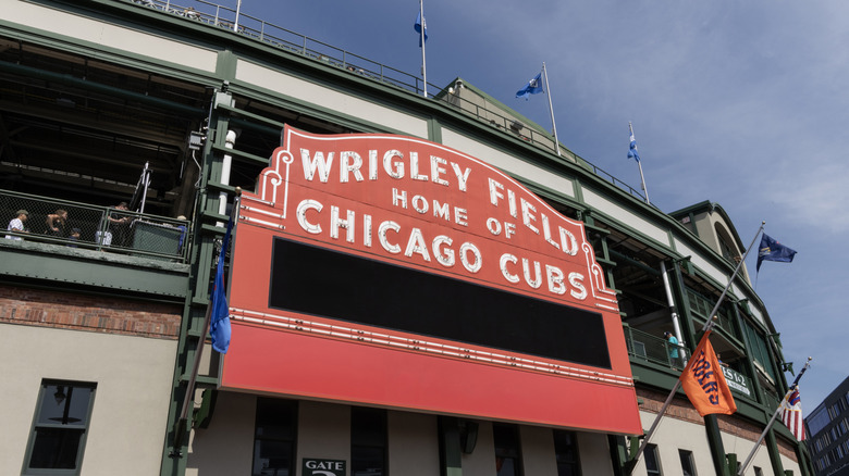 The famous Wrigley Field marquee