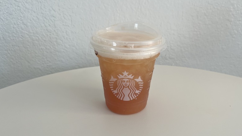 Iced Black Tea Lemonade sitting on a table