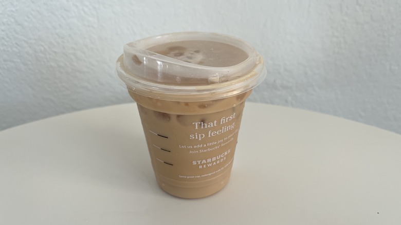 Cup of Vanilla Sweet Cream Cold Brew on table