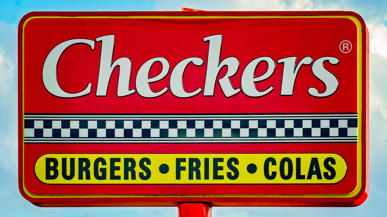 Exterior sign of a Checkers chain location