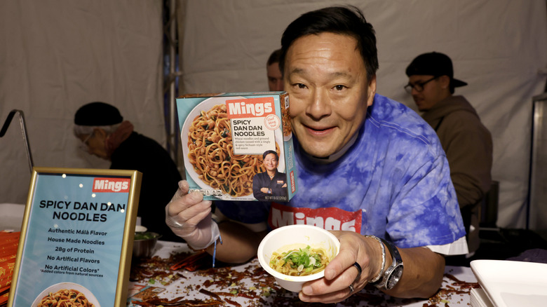 Chef and TV personality Ming Tsai, promoting is packaged dan dan noodles