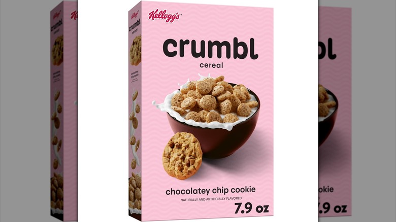 box of Crumbl Chocolatey Chip Cookie Cereal