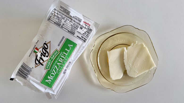 Sliced pieces of Frigo Part Skim Mozzarella