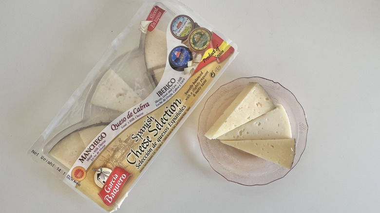 Three types of Garcia Baquero Spanish Cheese Selection on a plate