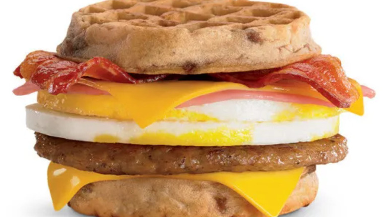 Jack in the Box's Big Waffle Stack sandwich