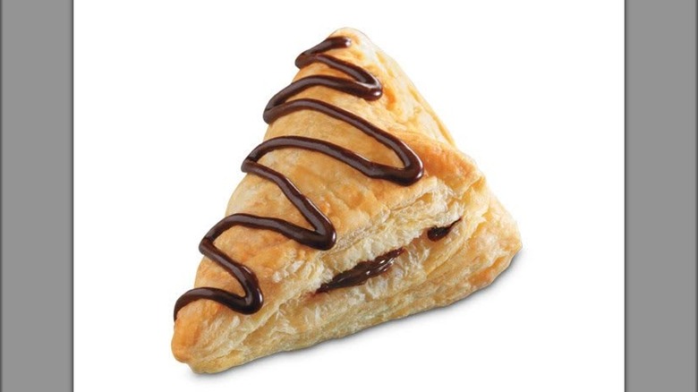 Arby's Chocolate Turnover with chocolate drizzle