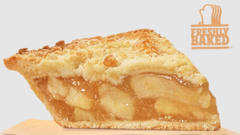 Close up of Burger King Dutch apple pie slice
