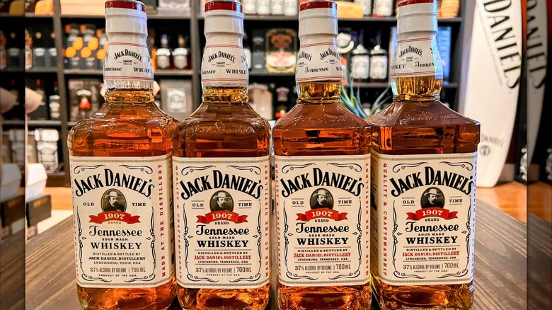 Four bottles of 1907 Jack Daniel's