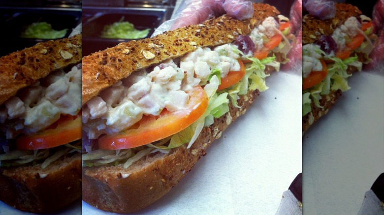 Orchard chicken salad on a Subway sandwich