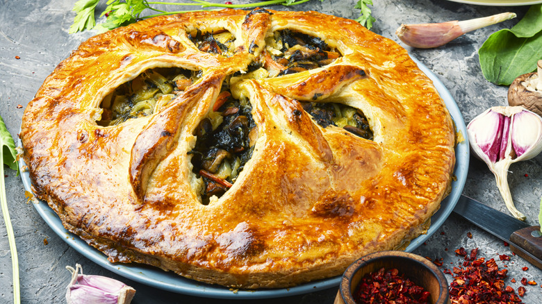 rustic vegetable pie
