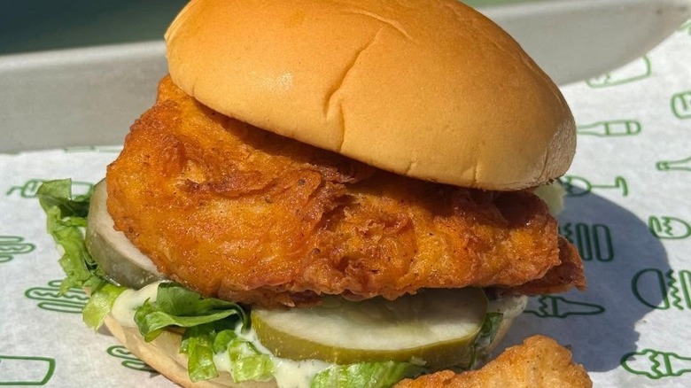 A chicken sandwich from Shake Shack