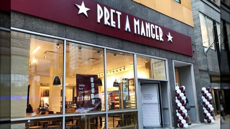 The exterior of a Pret a Manger location in Chicago