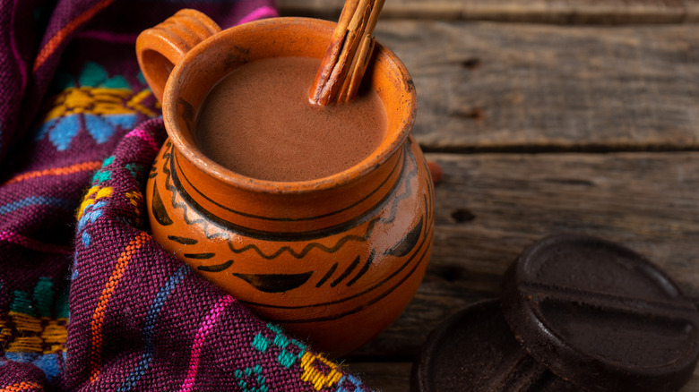A mug of Mexican hot chocolate
