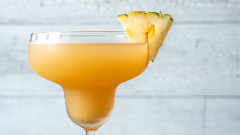 margarita glass with matador cocktail and pineapple garnish