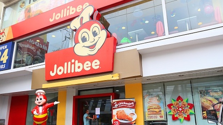 Exterior of Jollibee restaurant in Manila, Philippines