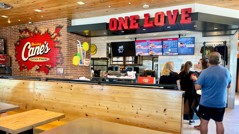 Inside of a Raising Cane's restaurant
