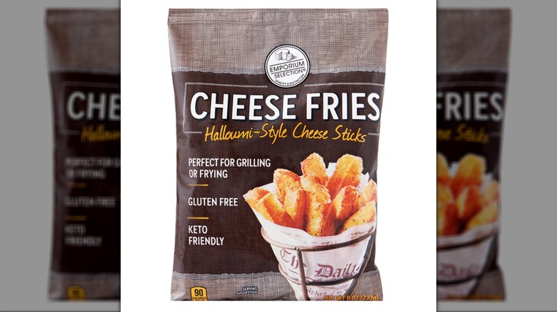 Emporium Selection cheese fries on white background