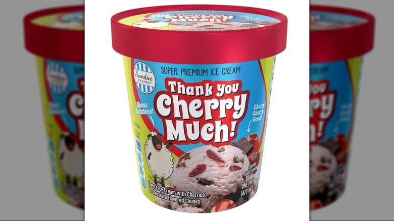 Sundae Shoppe Thank You Cherry Much! ice cream on white background