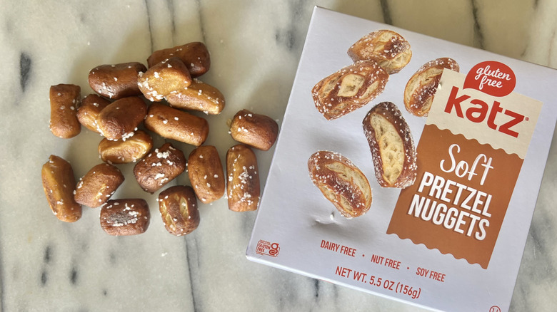 Katz gluten-free frozen soft pretzel nuggets with salt.