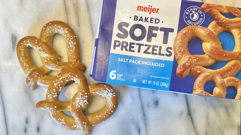 Meijer frozen soft pretzels with salt.