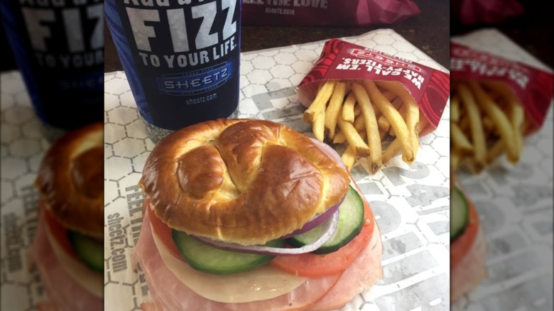 Sheetz sandwich with soda and fries