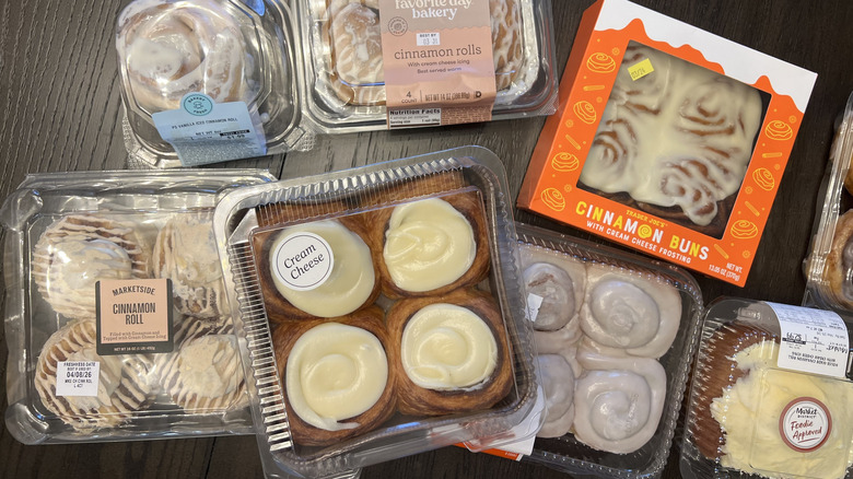 8 different kinds of grocery store bakery cinnamon rolls