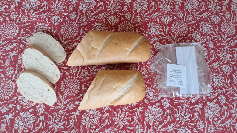 Cut loaf on table cloth