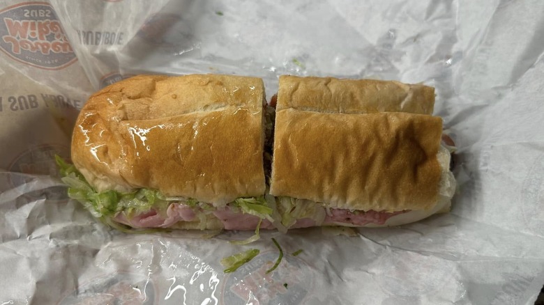 Jersey Mike's sub Mike's way on paper