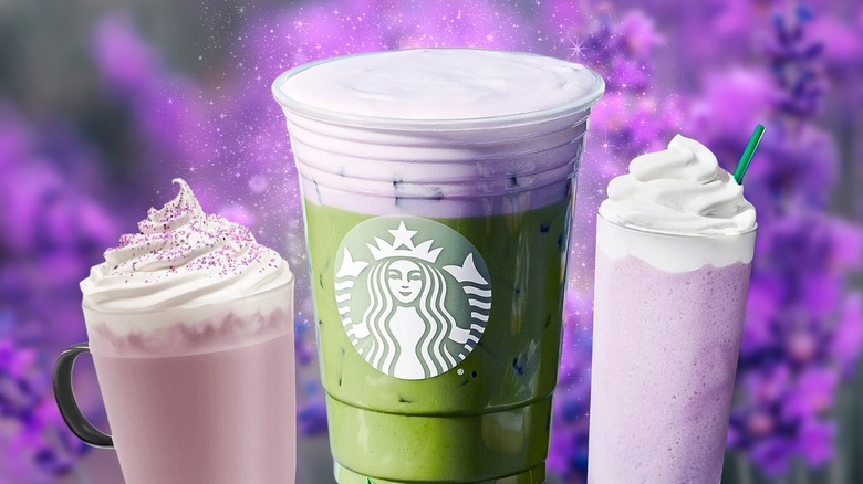Starbucks matcha lavender drinks