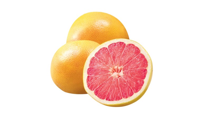grapefruit on white background